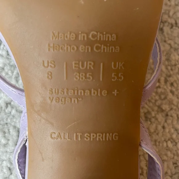 Call It Spring Purple Block Heels - Picture 3 of 3